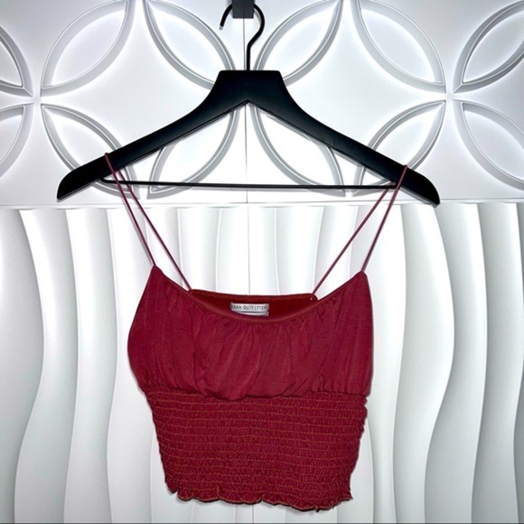 Urban Outfitters Tops - Urban Outfitters Stretchy Elastic Strappy Crop Tank Top